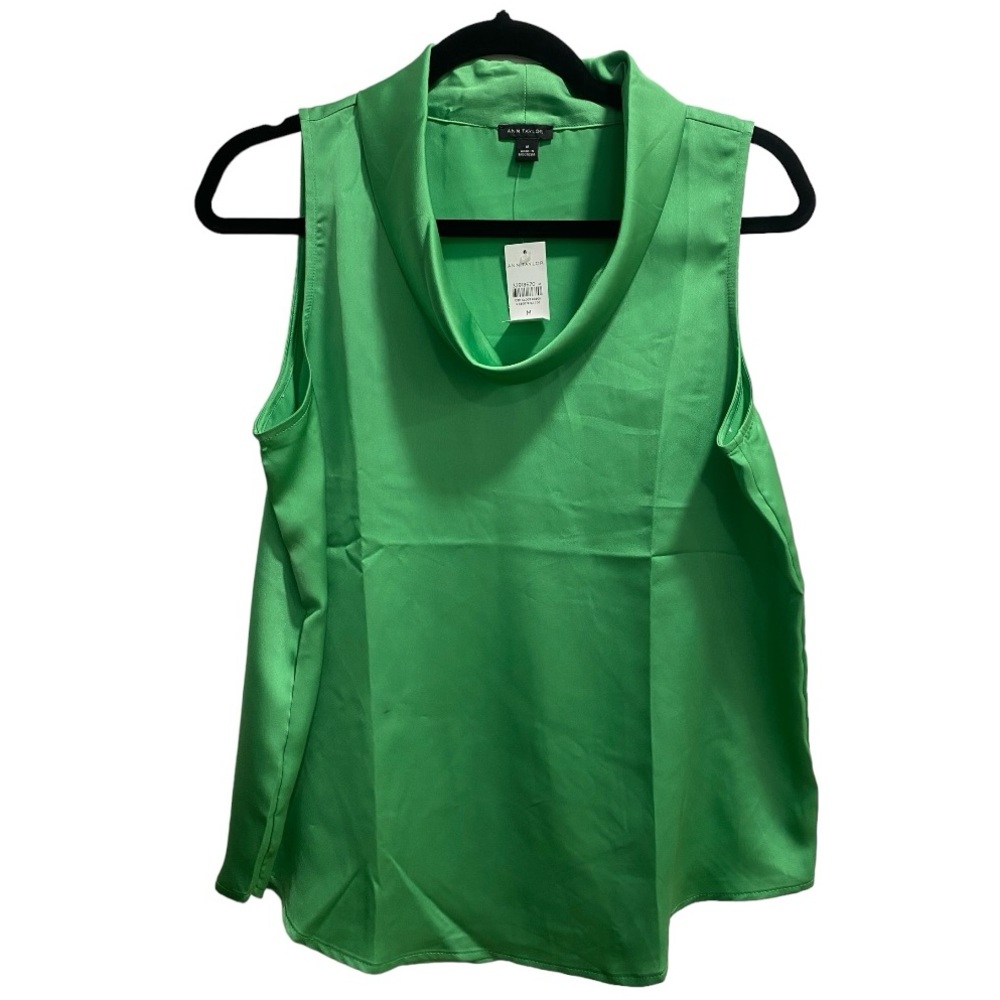 NWT Ann Taylor Sleeveless Tank, Green, size Medium